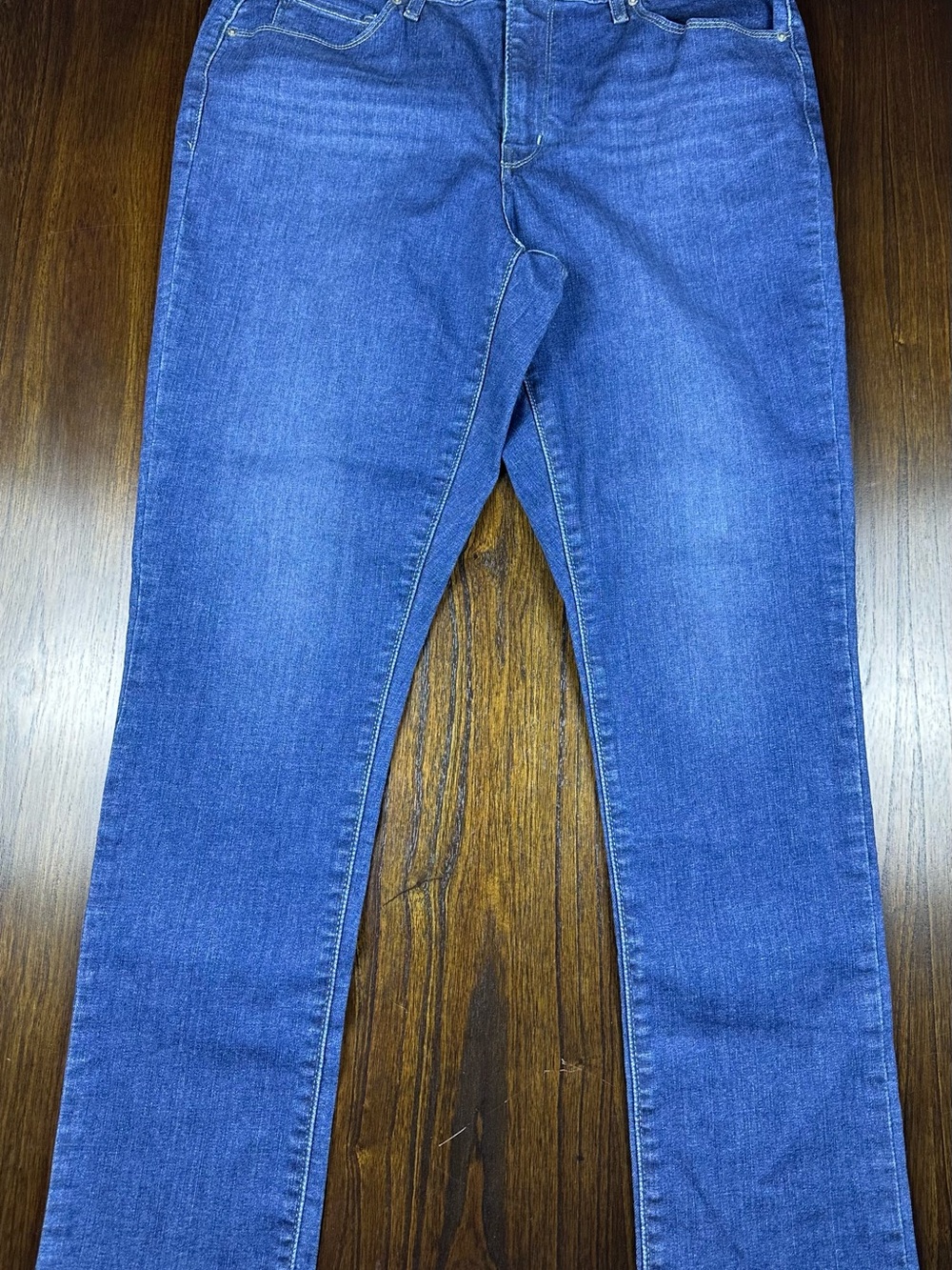 Levi's Womens 32 Blue Classic Mid Rise Skinny Dark Stretch 14M W32-L30